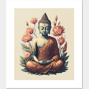 Floral Buddha 7 Posters and Art